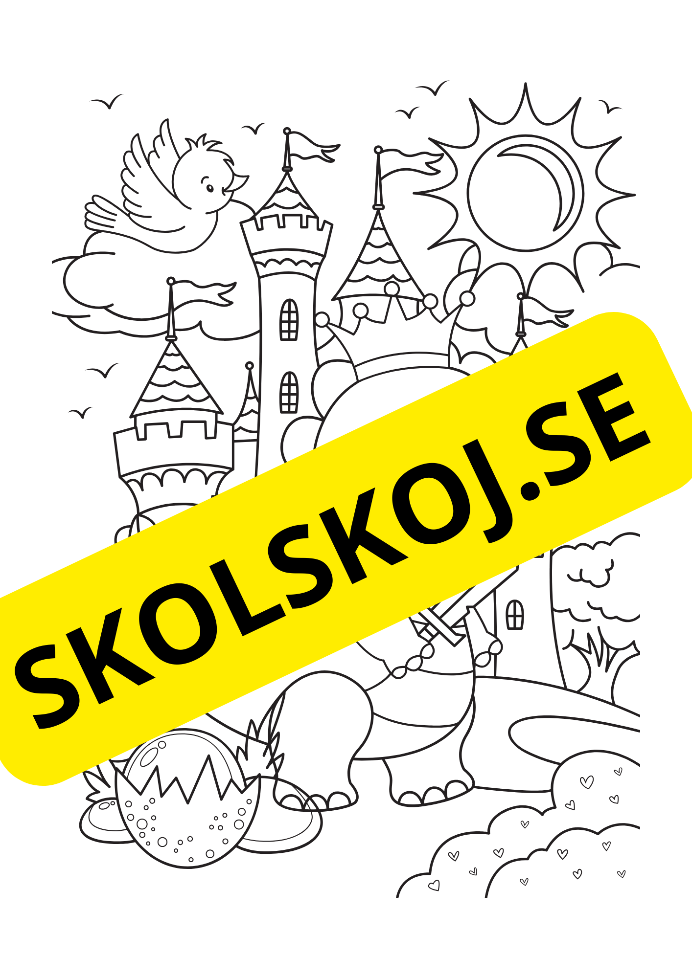 Dinosaurier - Målarbok