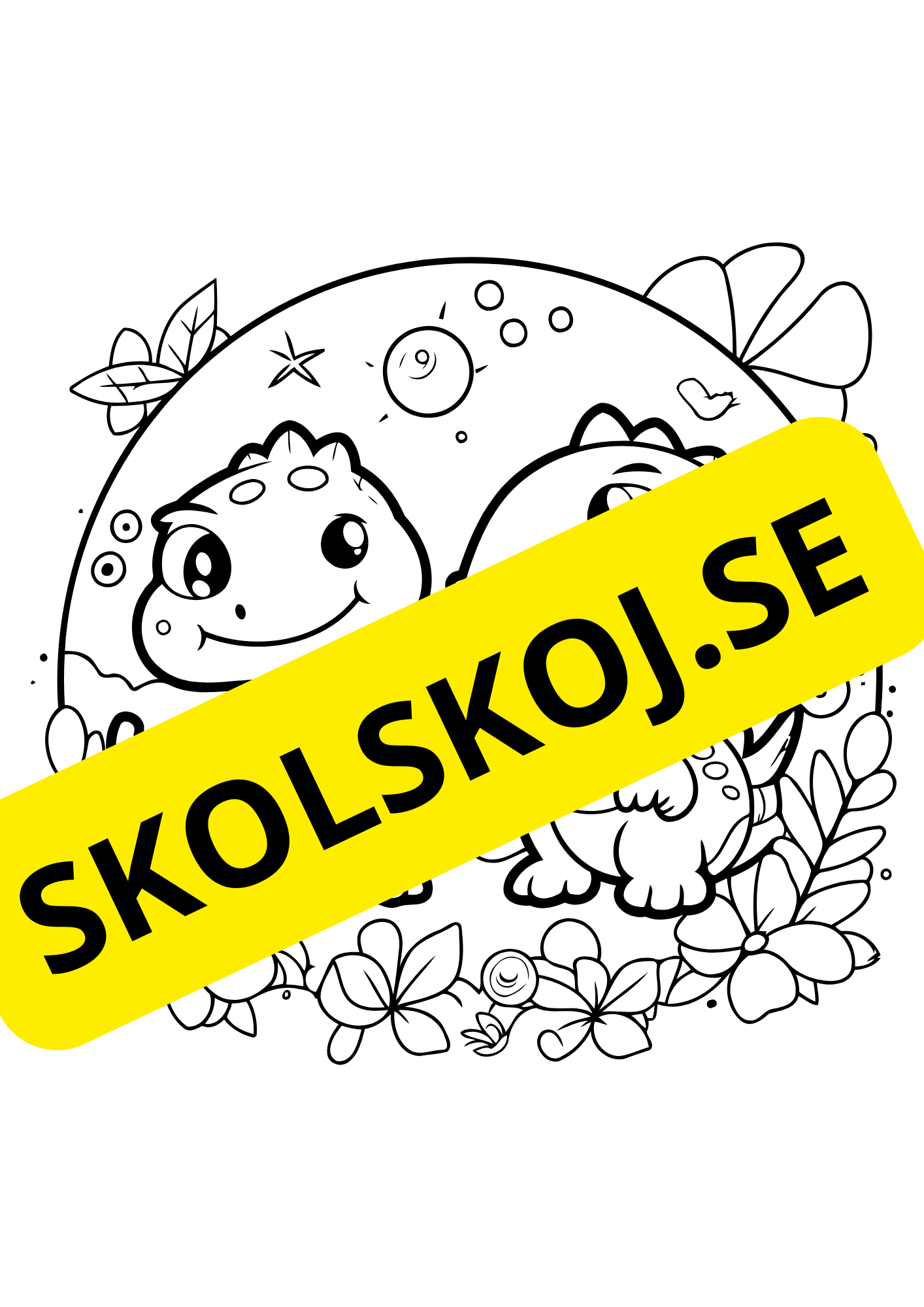 Dinosaurier - Målarbok