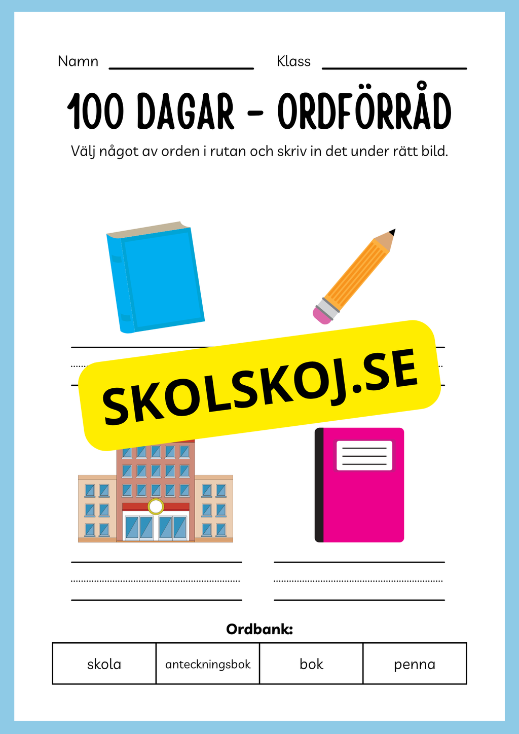 100 dagar i skolan (Häfte 20 sidor)