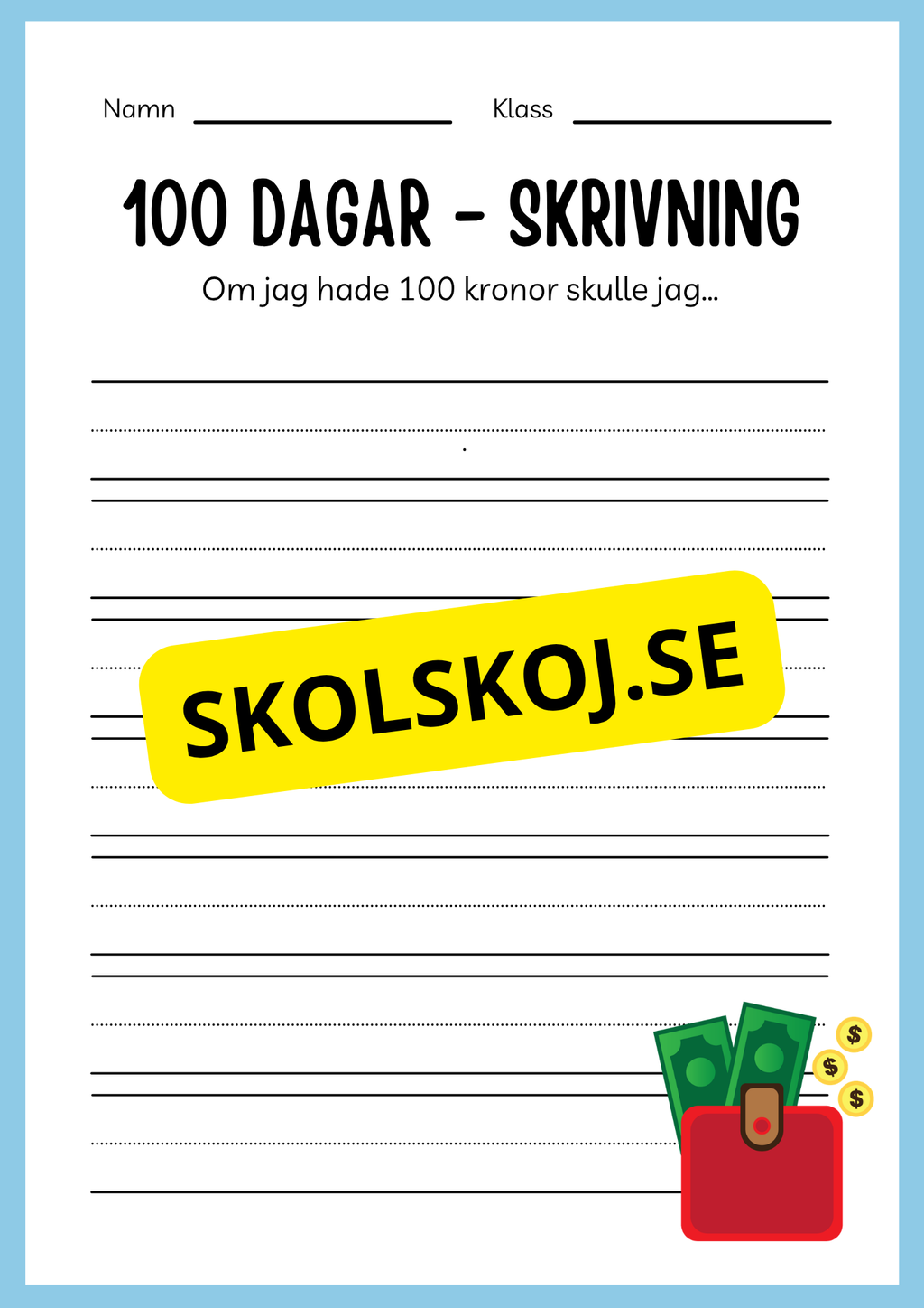 100 dagar i skolan (Häfte 20 sidor)