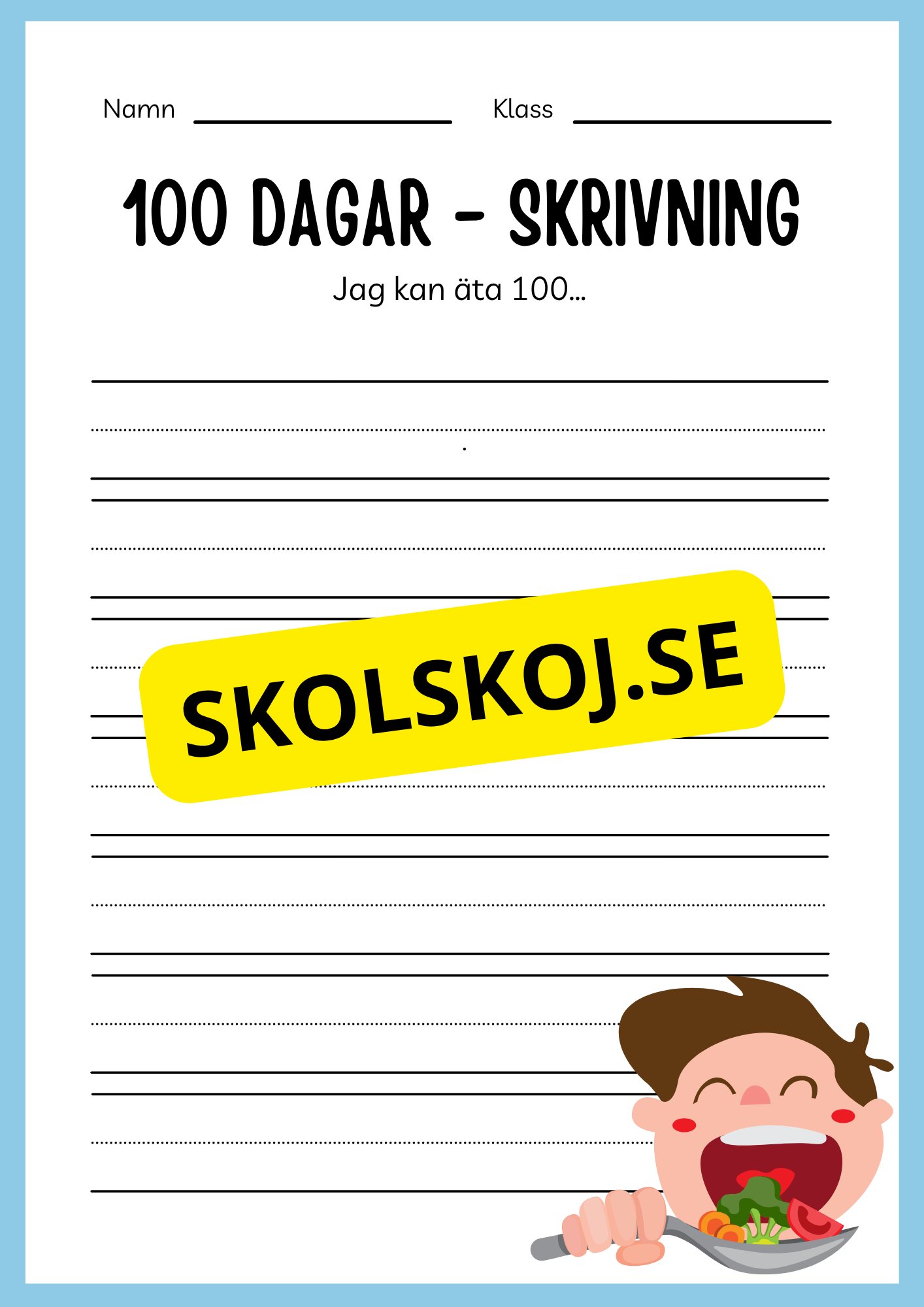 100 dagar i skolan (Häfte 20 sidor)