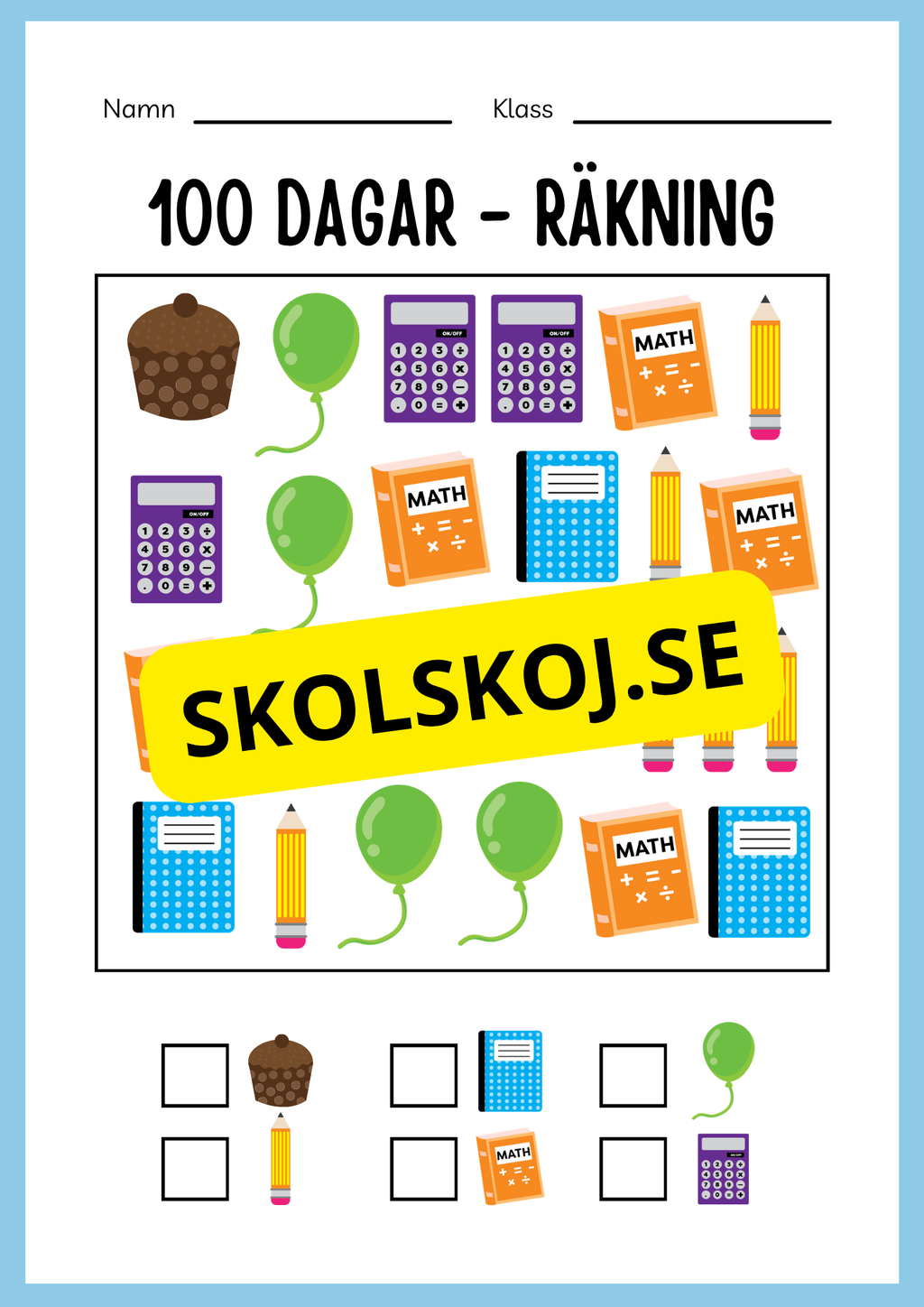 100 dagar i skolan (Häfte 20 sidor)