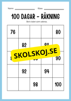 100 dagar i skolan (Häfte 20 sidor)
