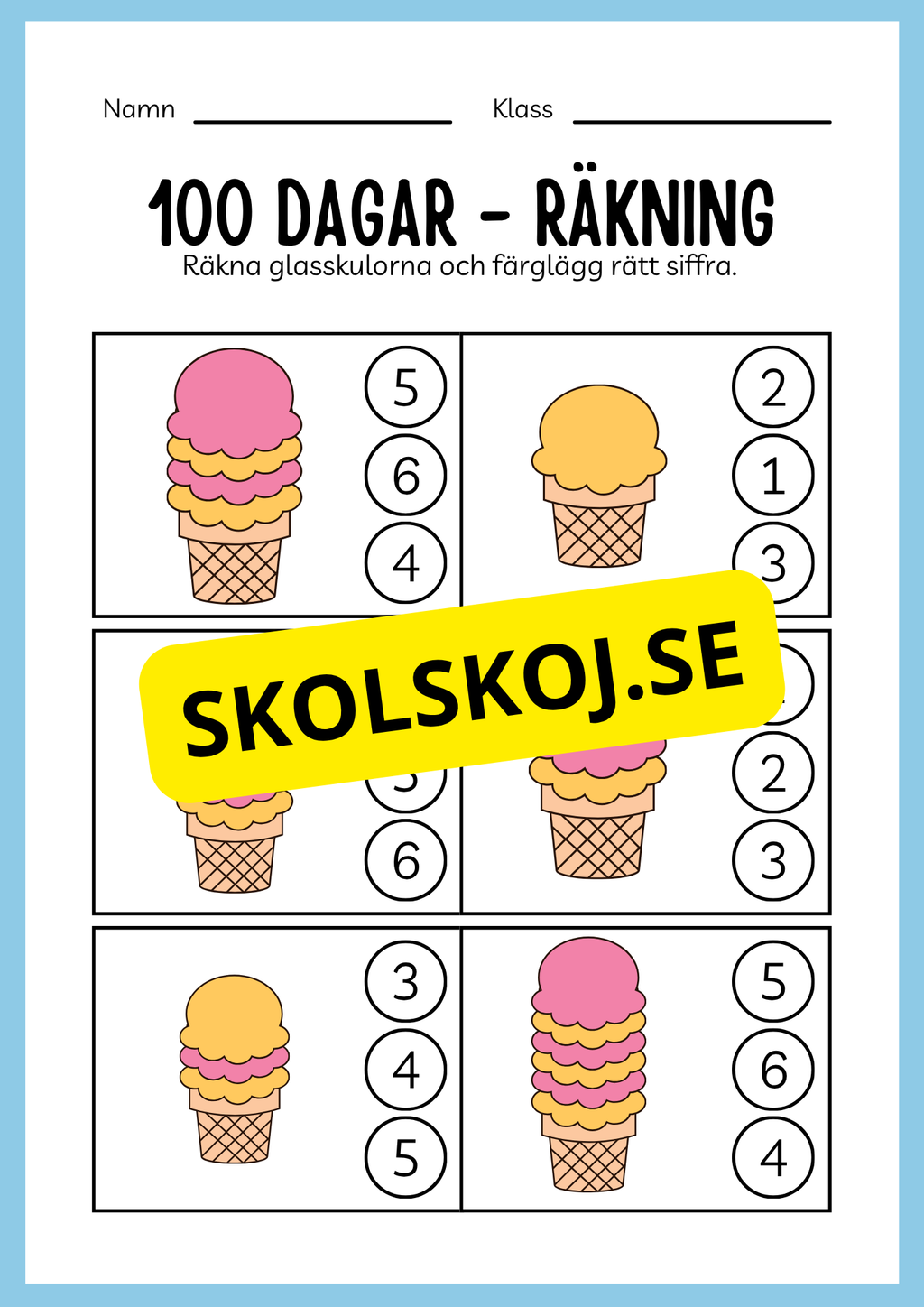 100 dagar i skolan (Häfte 20 sidor)