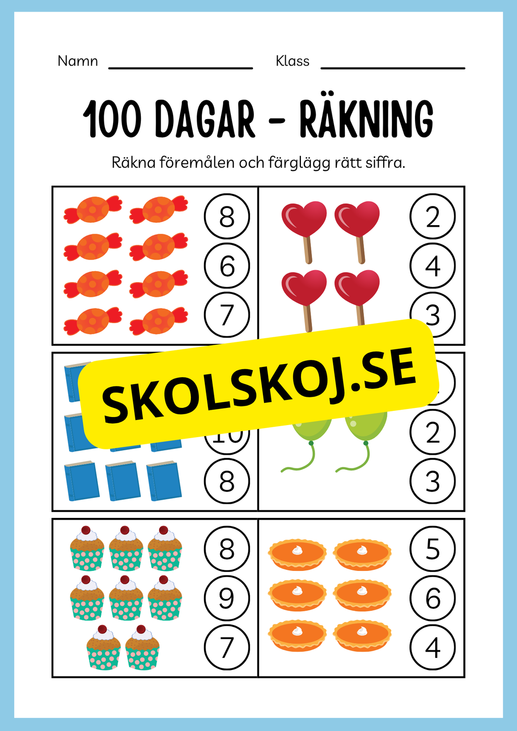 100 dagar i skolan (Häfte 20 sidor)