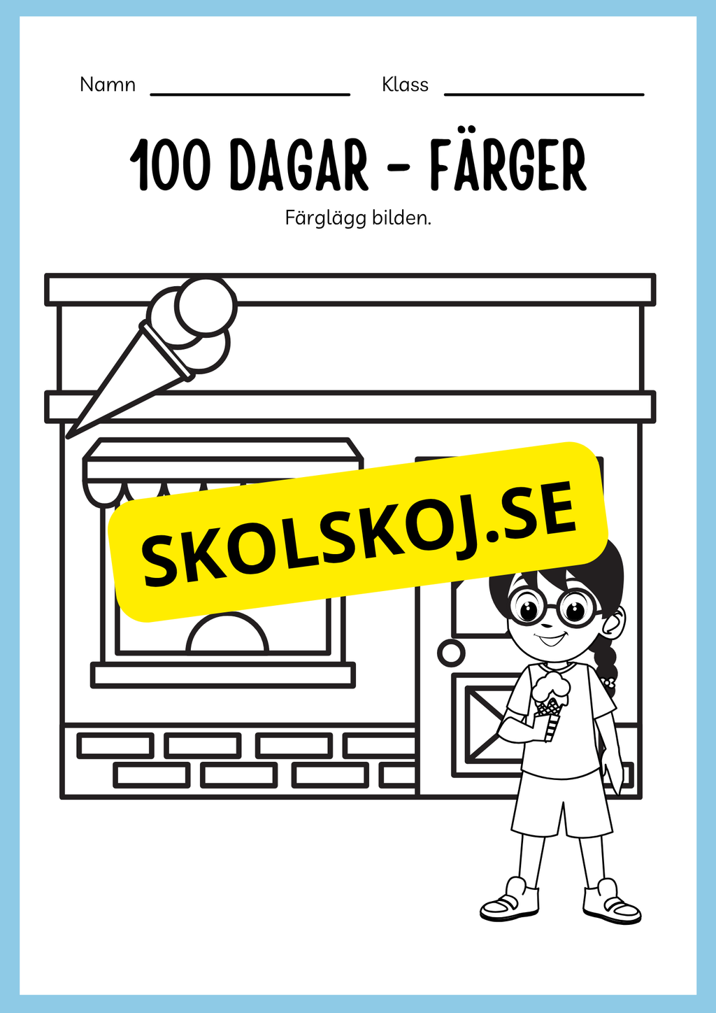 100 dagar i skolan (Häfte 20 sidor)