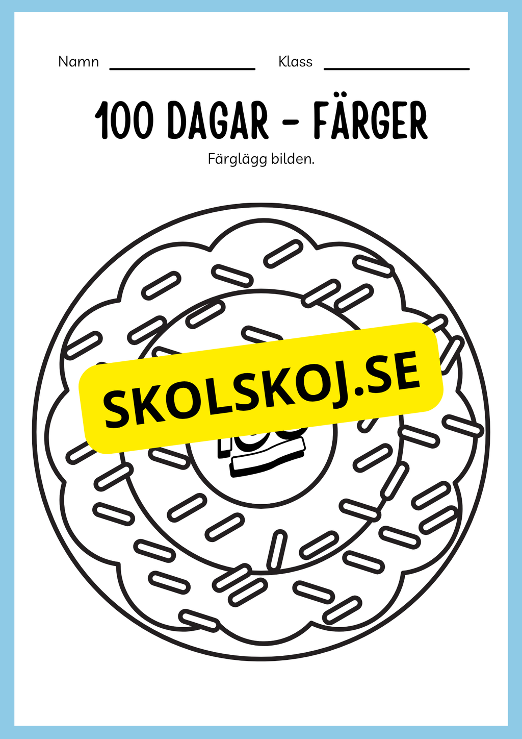 100 dagar i skolan (Häfte 20 sidor)