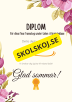 Diplom för skolavslutning – Förskoleklass till årskurs 9