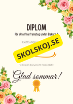 Diplom för skolavslutning – Förskoleklass till årskurs 9