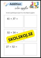 Addition med tvåsiffriga tal - Extra uppgifter