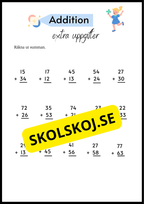 Addition med tvåsiffriga tal - Extra uppgifter