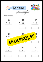 Addition med tvåsiffriga tal - Extra uppgifter