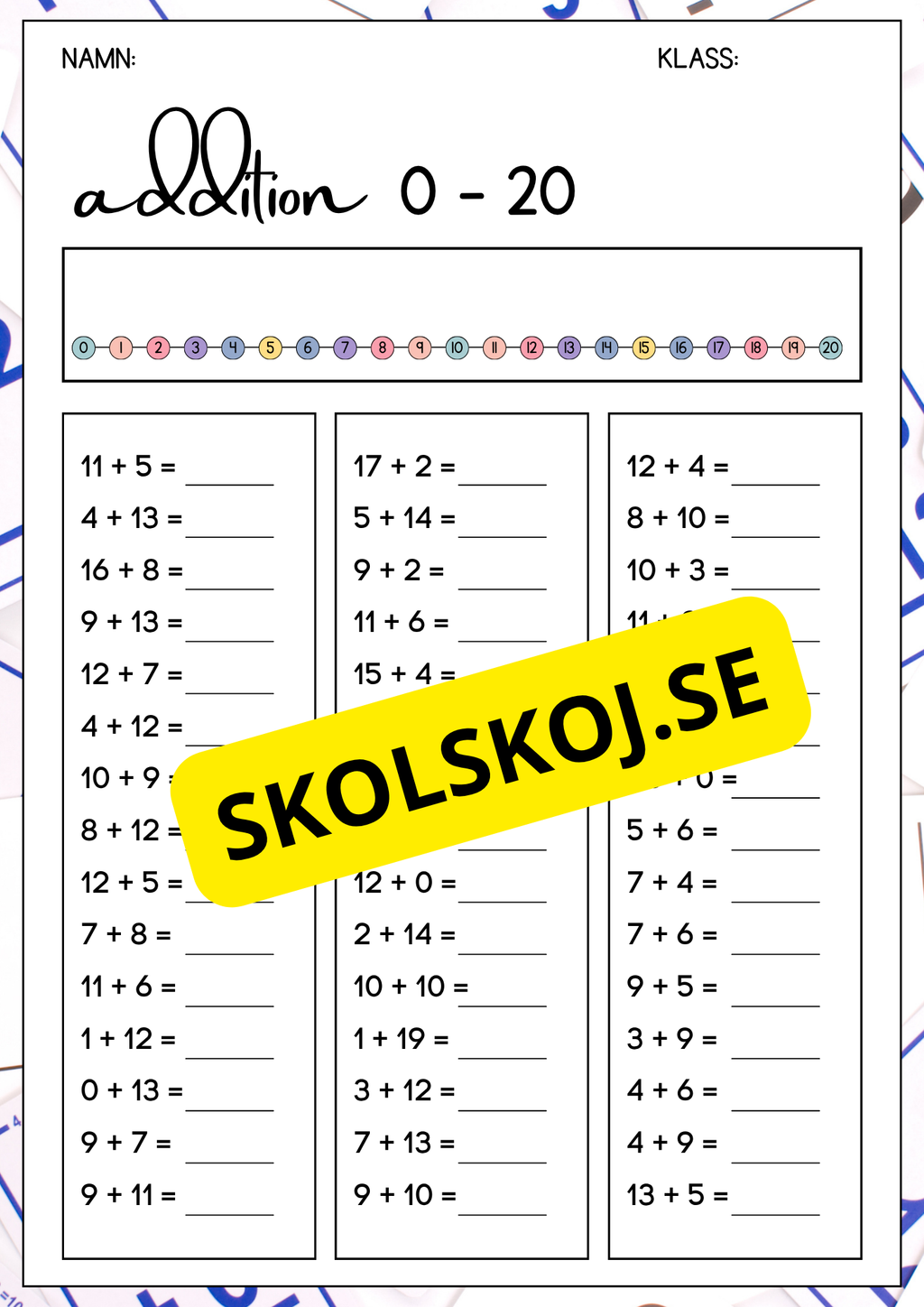 Addition 0 - 30