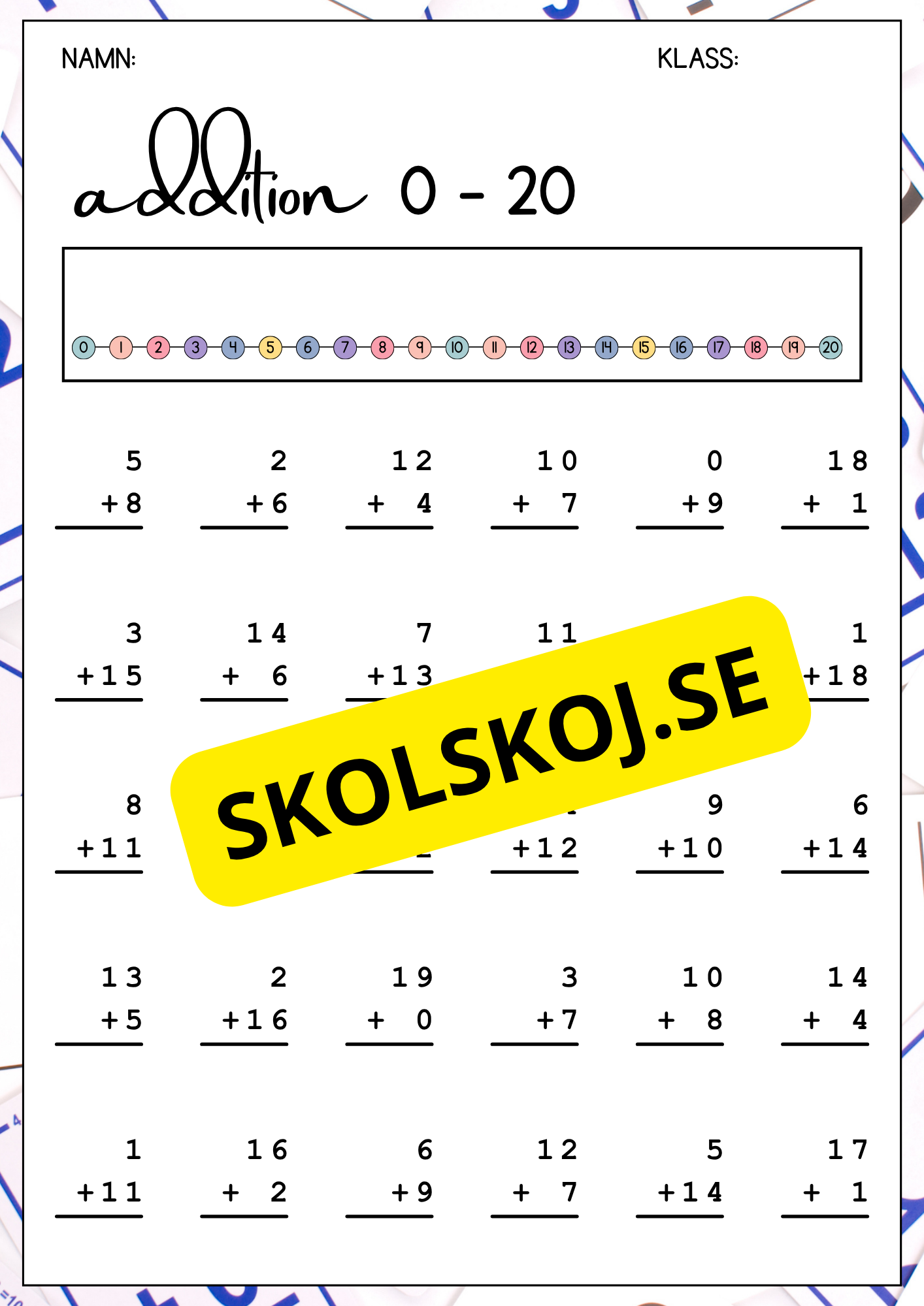Addition 0 - 30