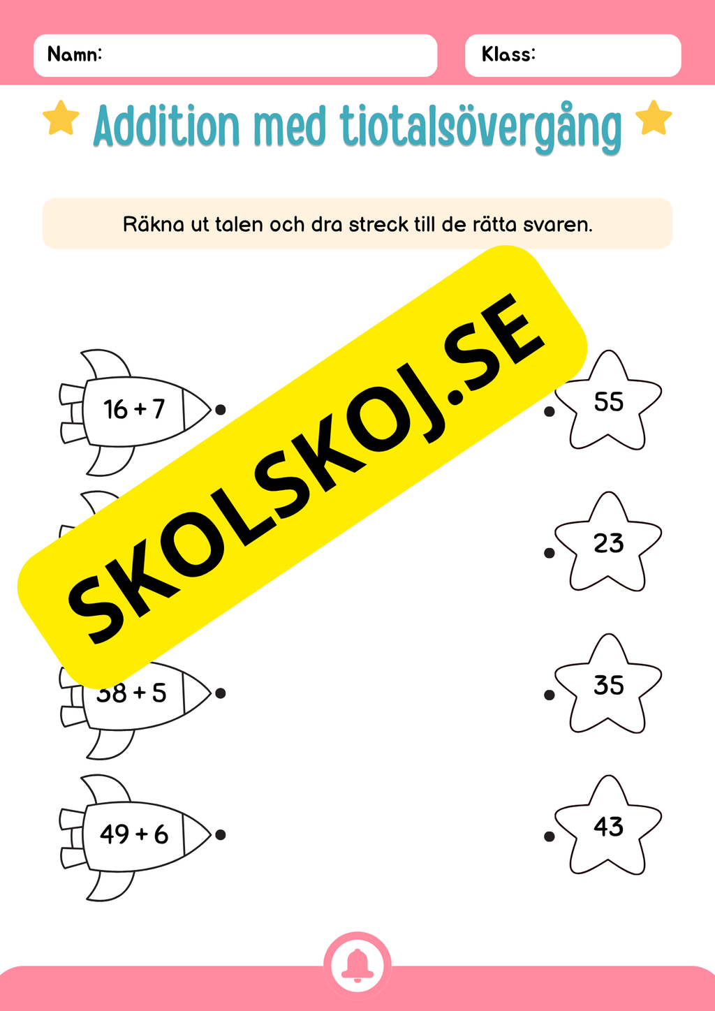 Addition med tiotalsövergång