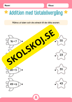 Addition med tiotalsövergång