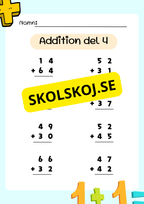 Uppställning addition 0 - 1000