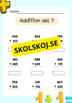 Uppställning addition 0 - 1000