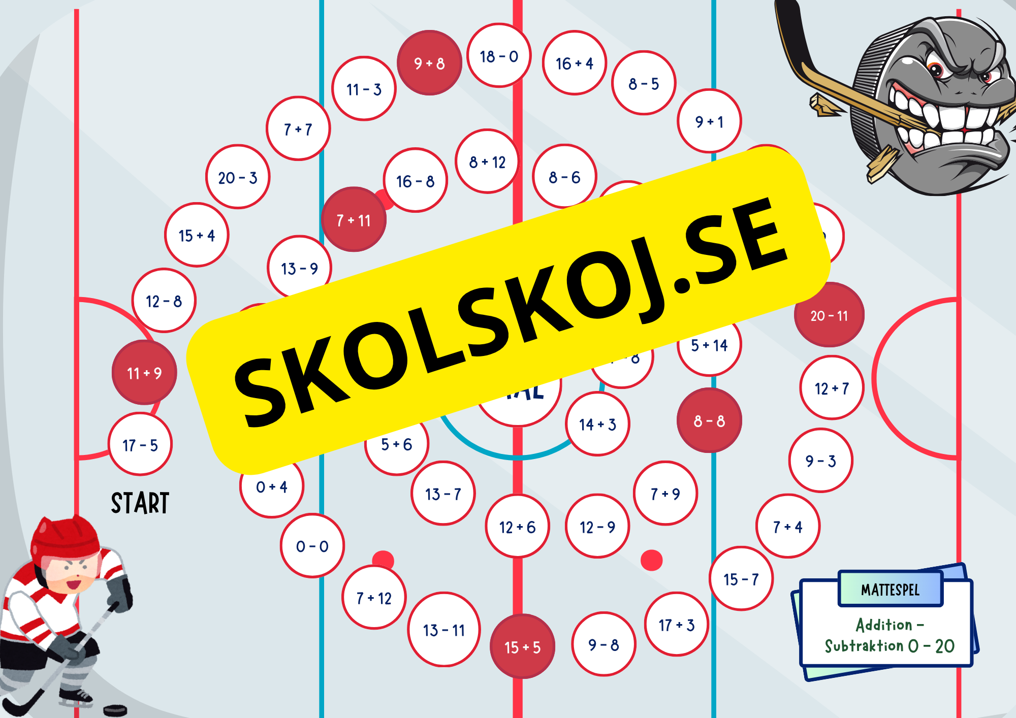 Addition och subtraktion - Mattespel