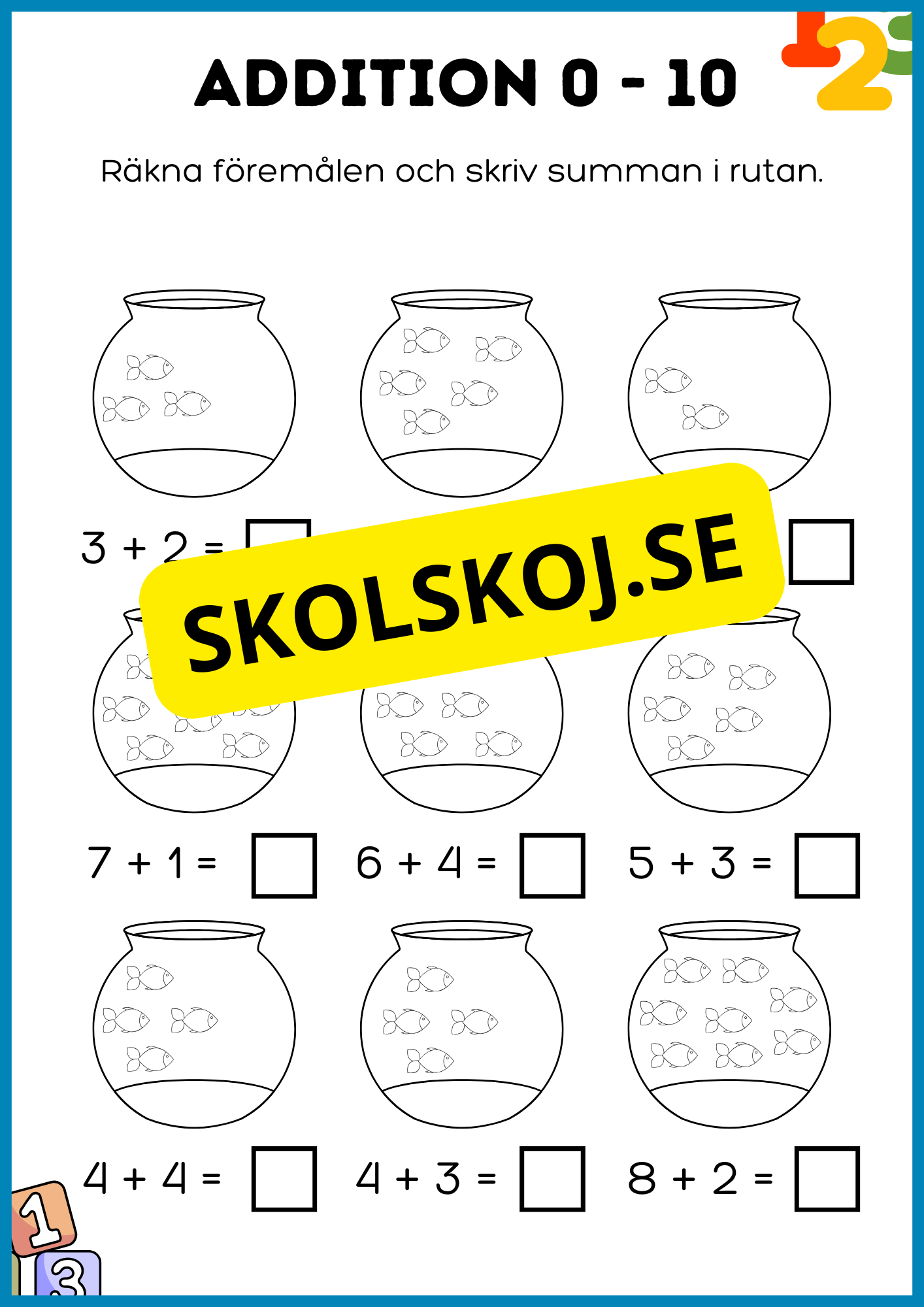 Addition och subtraktion 0 - 10