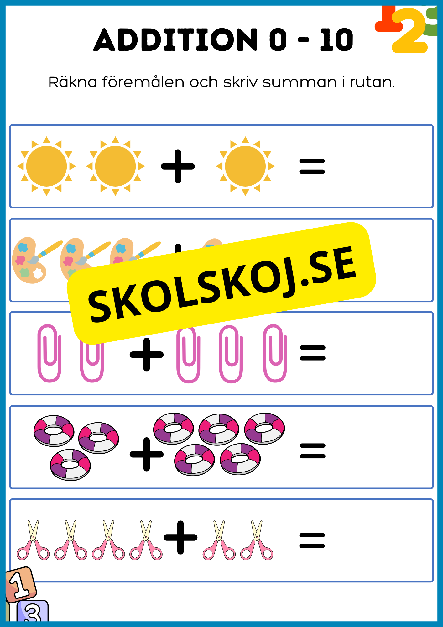 Addition och subtraktion 0 - 10