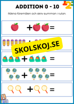 Addition och subtraktion 0 - 10