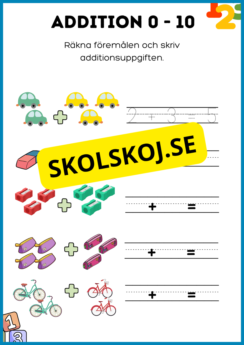 Addition och subtraktion 0 - 10
