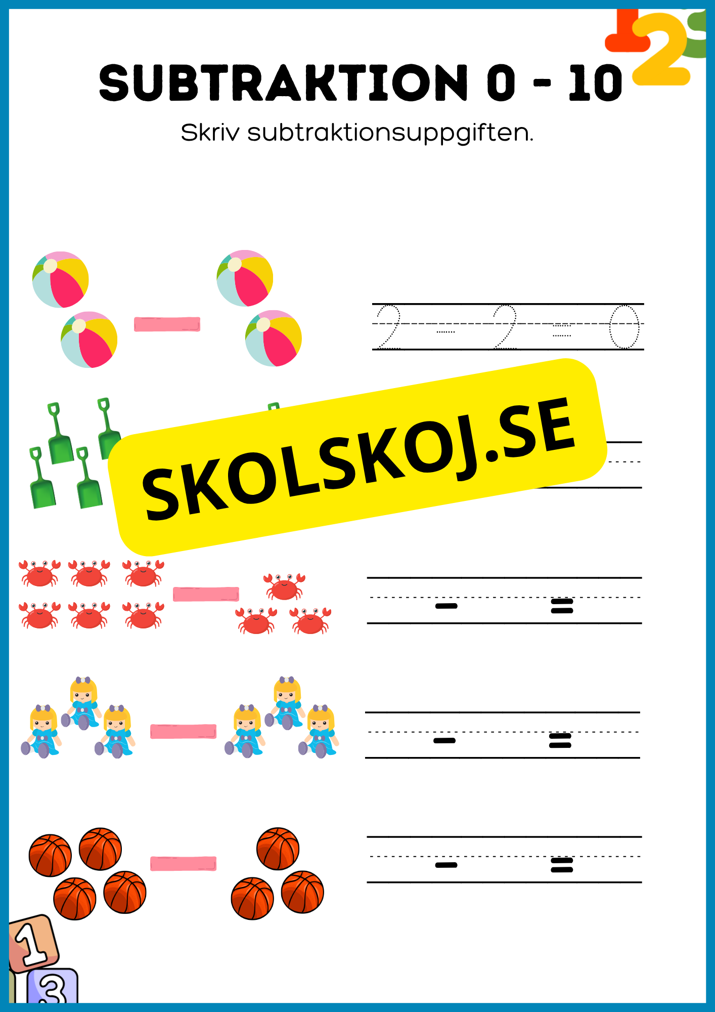 Addition och subtraktion 0 - 10