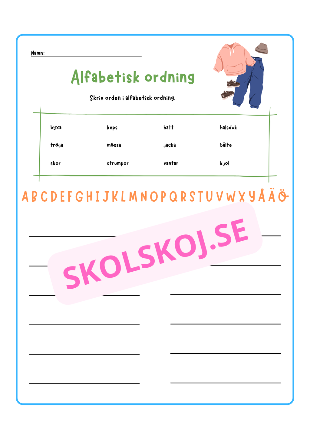 Alfabetisk ordning