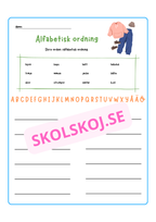Alfabetisk ordning
