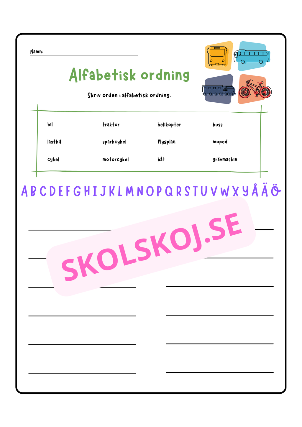 Alfabetisk ordning