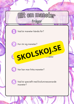 Allt om maneter - Läsförståelse - Årskurs 3