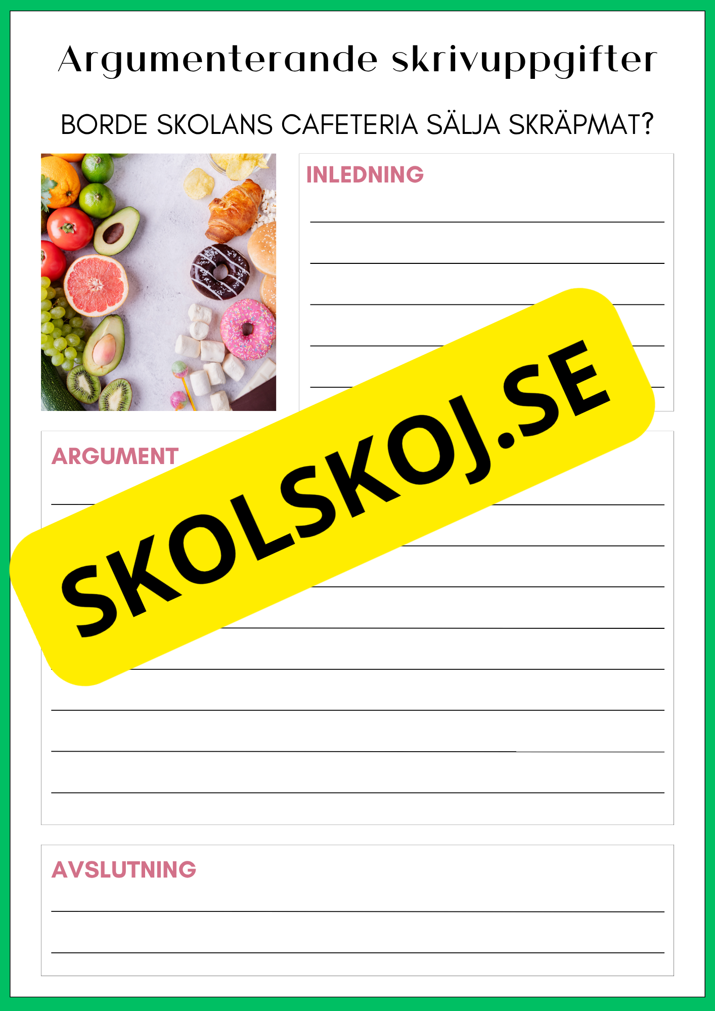 Argumenterande skrivuppgifter