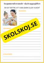 Argumenterande skrivuppgifter
