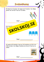Årskurs 3 - Problemlösning - Addition och subtraktion