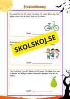 Årskurs 3 - Problemlösning - Addition och subtraktion