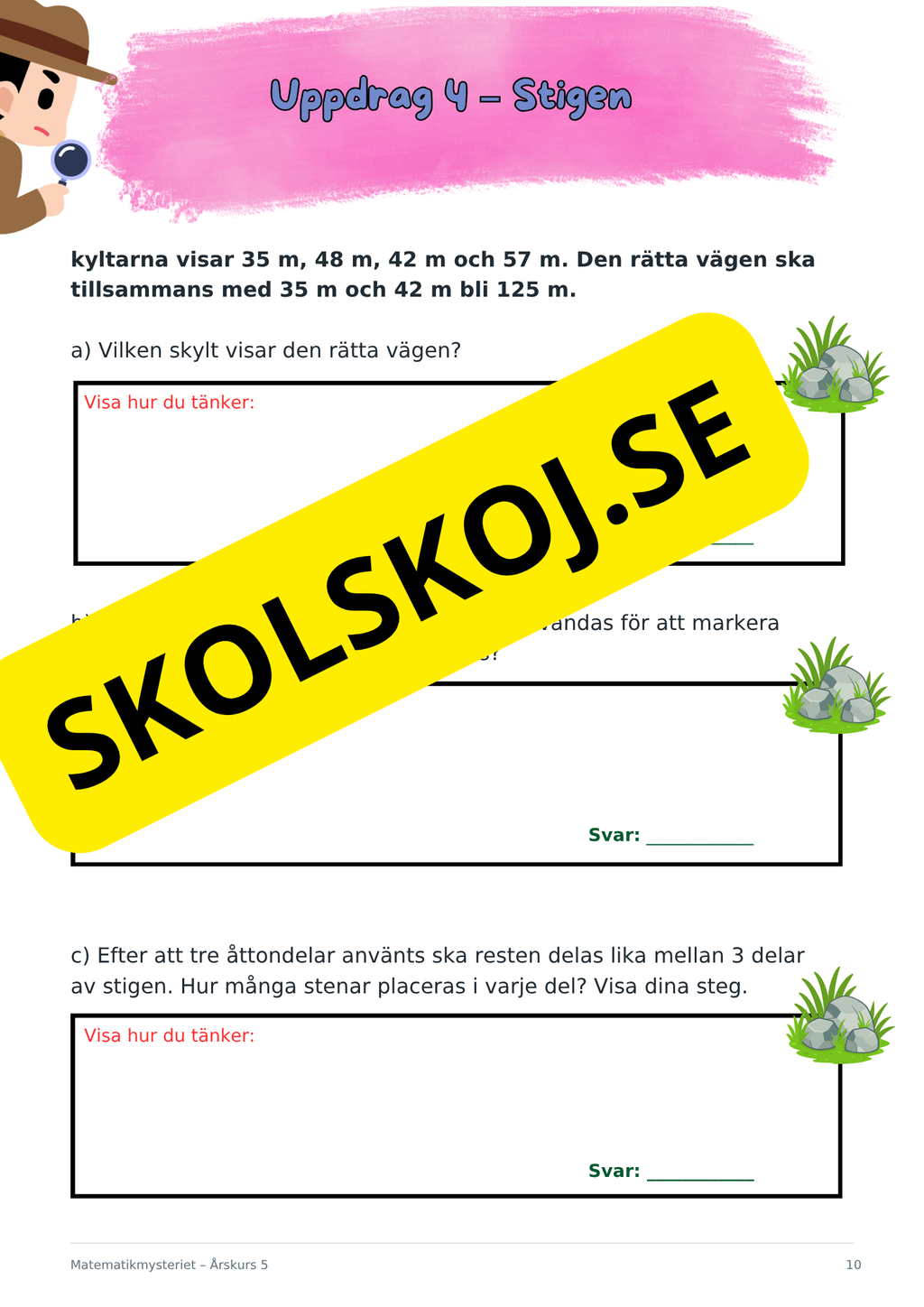 Matematikmysteriet – Problemlösning för årskurs 5