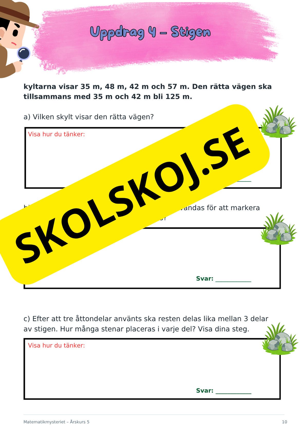 Matematikmysteriet – Problemlösning för årskurs 5
