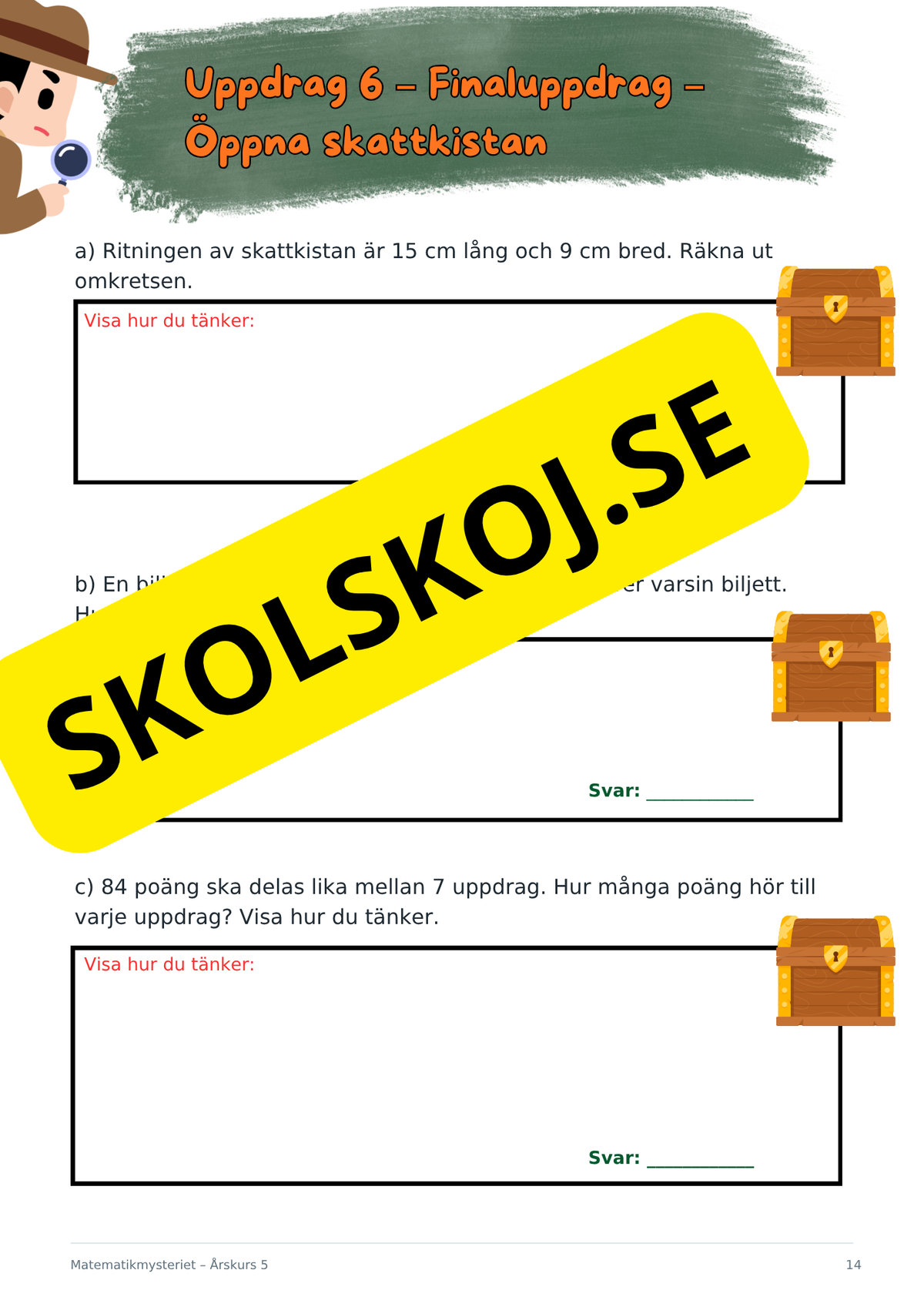 Matematikmysteriet – Problemlösning för årskurs 5
