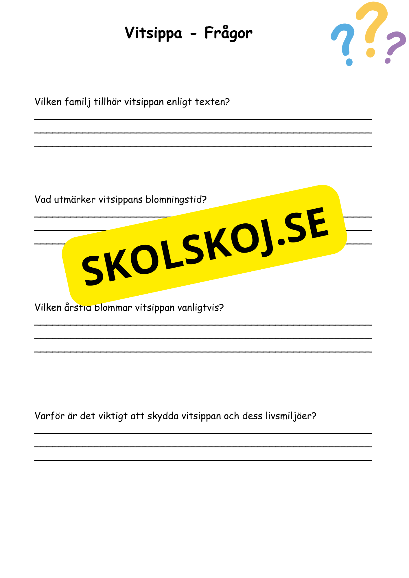 Artkunskap - Blommor - Åk 4 - 6