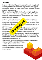 Atomer - Ämnens former och hur de förändras - Årskurs 4 - 6