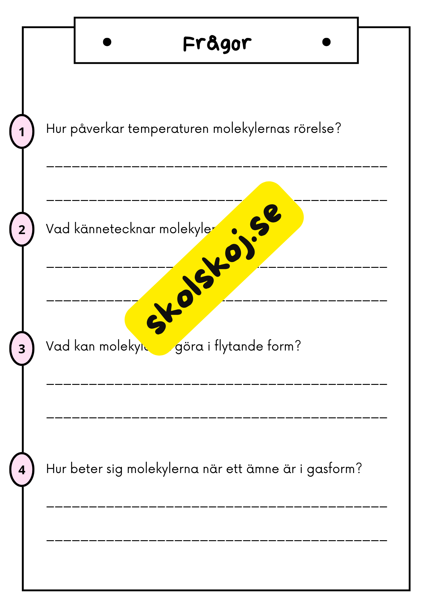 Atomer - Ämnens former och hur de förändras - Årskurs 4 - 6