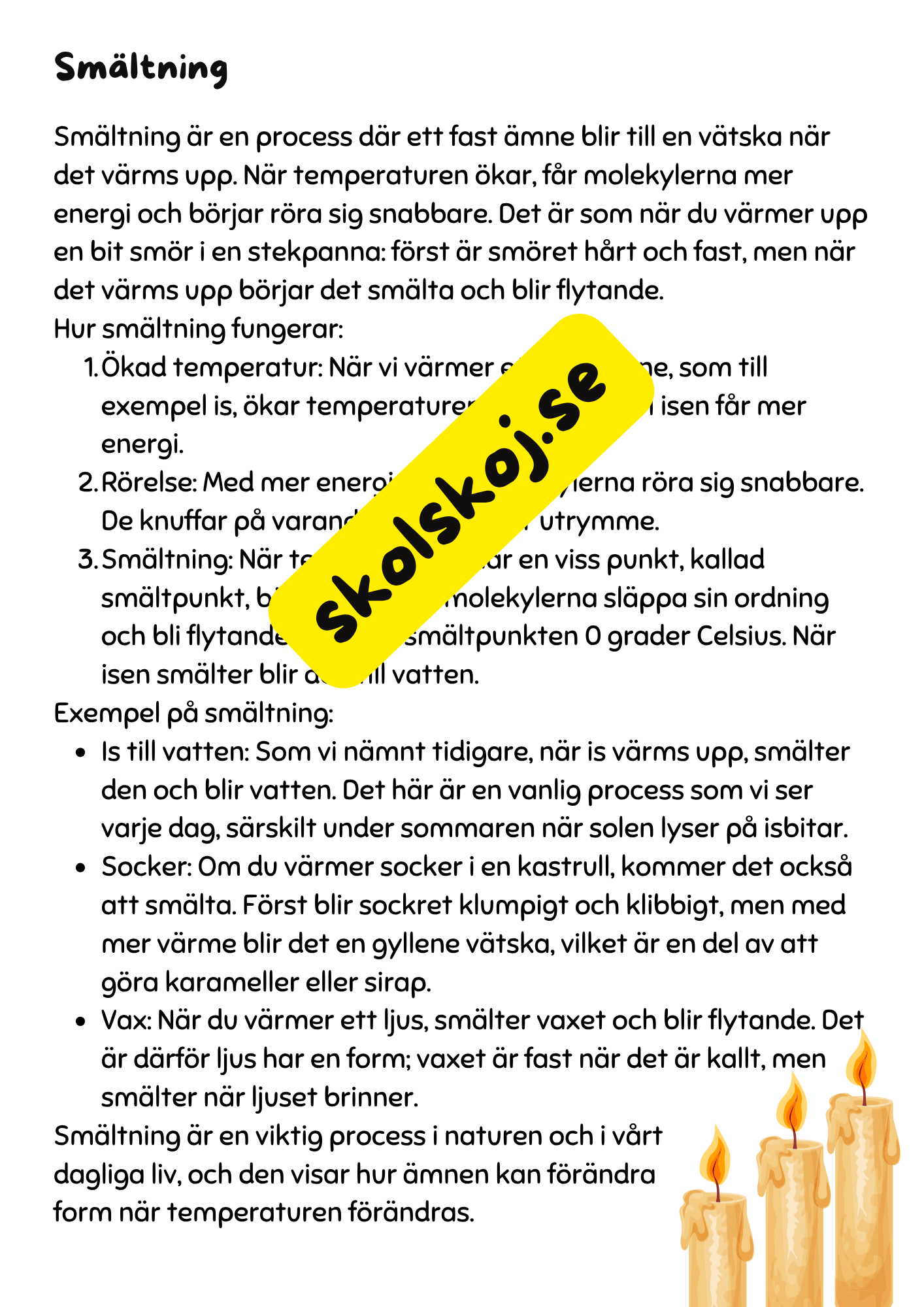 Atomer - Ämnens former och hur de förändras - Årskurs 4 - 6
