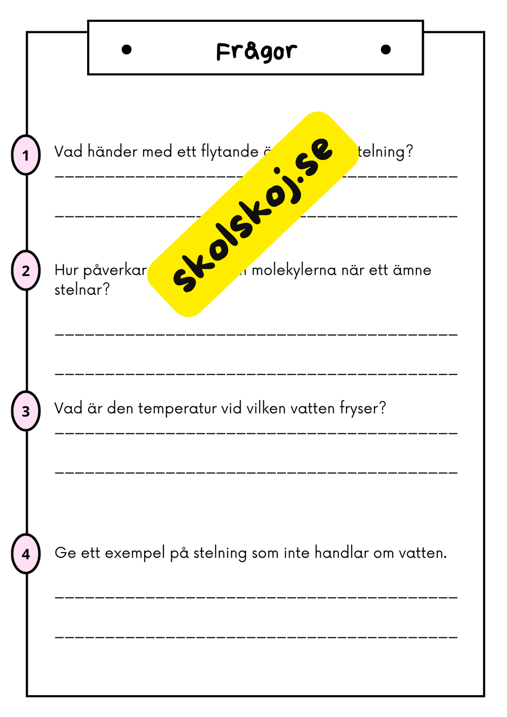 Atomer - Ämnens former och hur de förändras - Årskurs 4 - 6