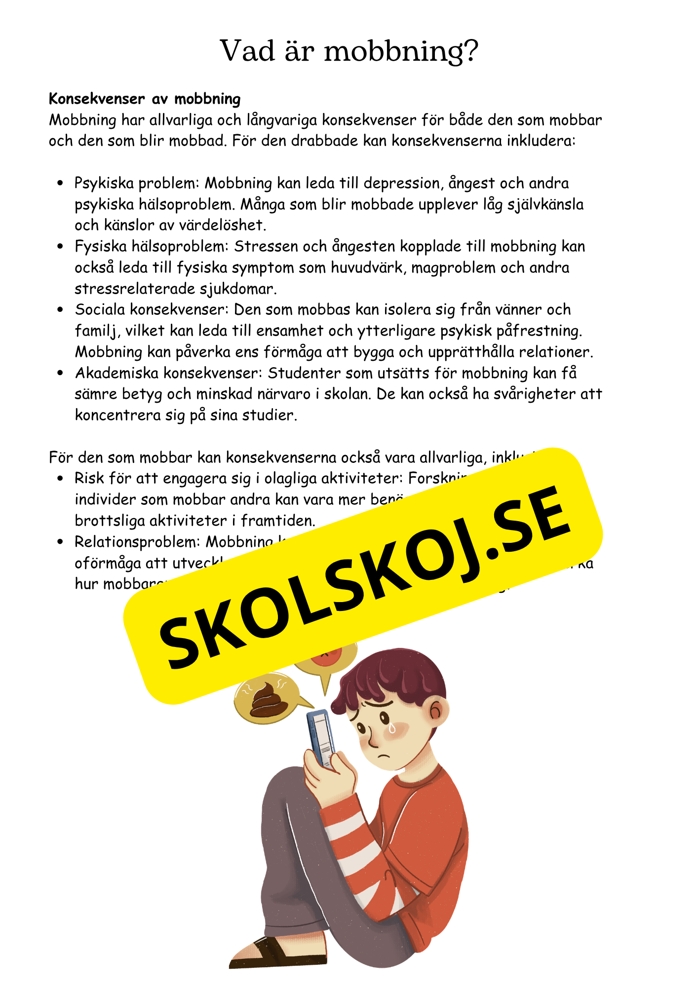 Att förstå och motverka mobbning (43 sidor)