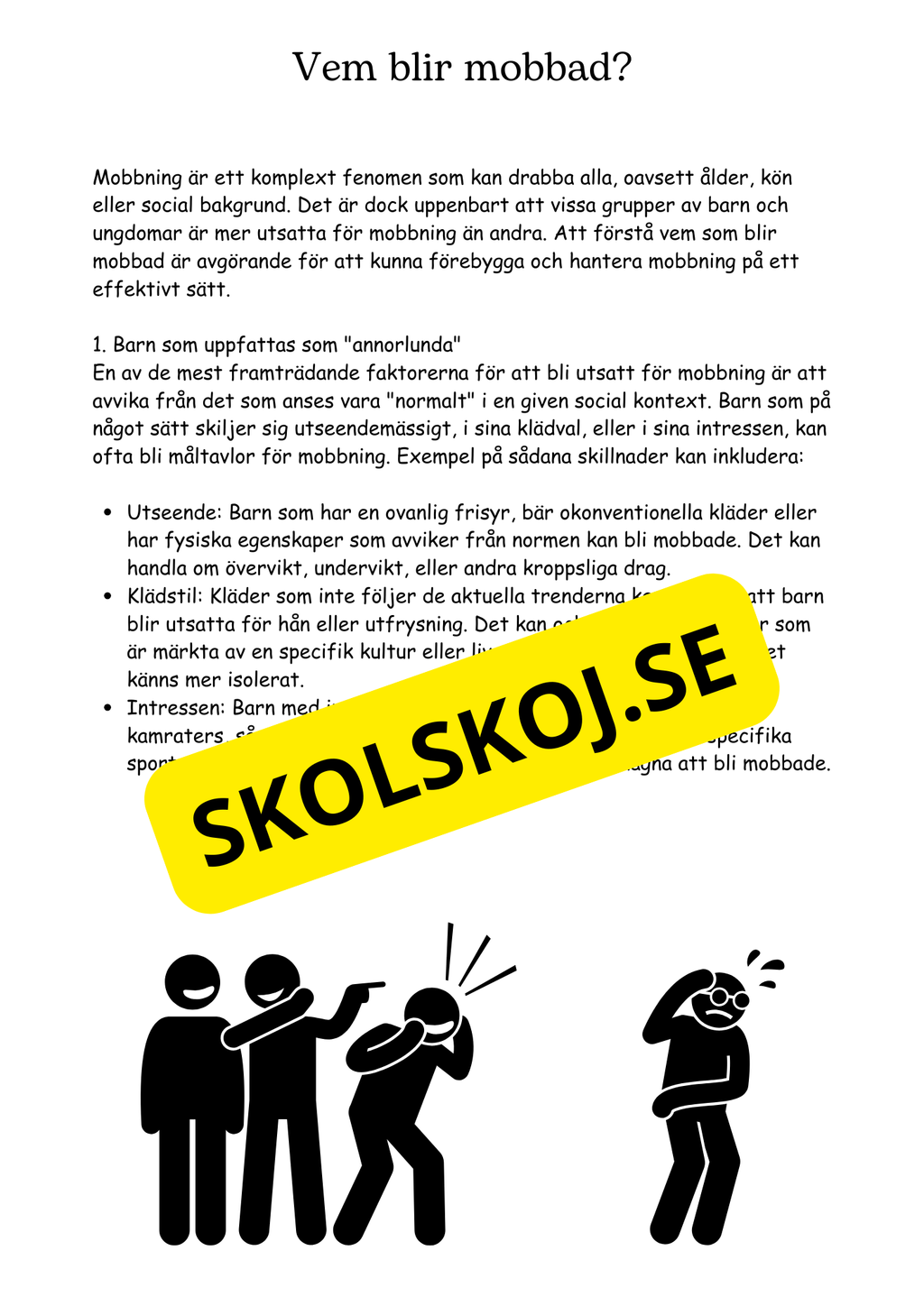 Att förstå och motverka mobbning (43 sidor)