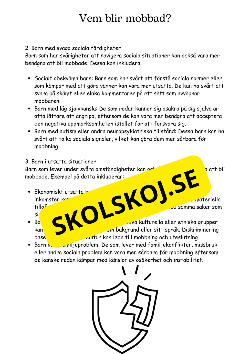 Att förstå och motverka mobbning (43 sidor)