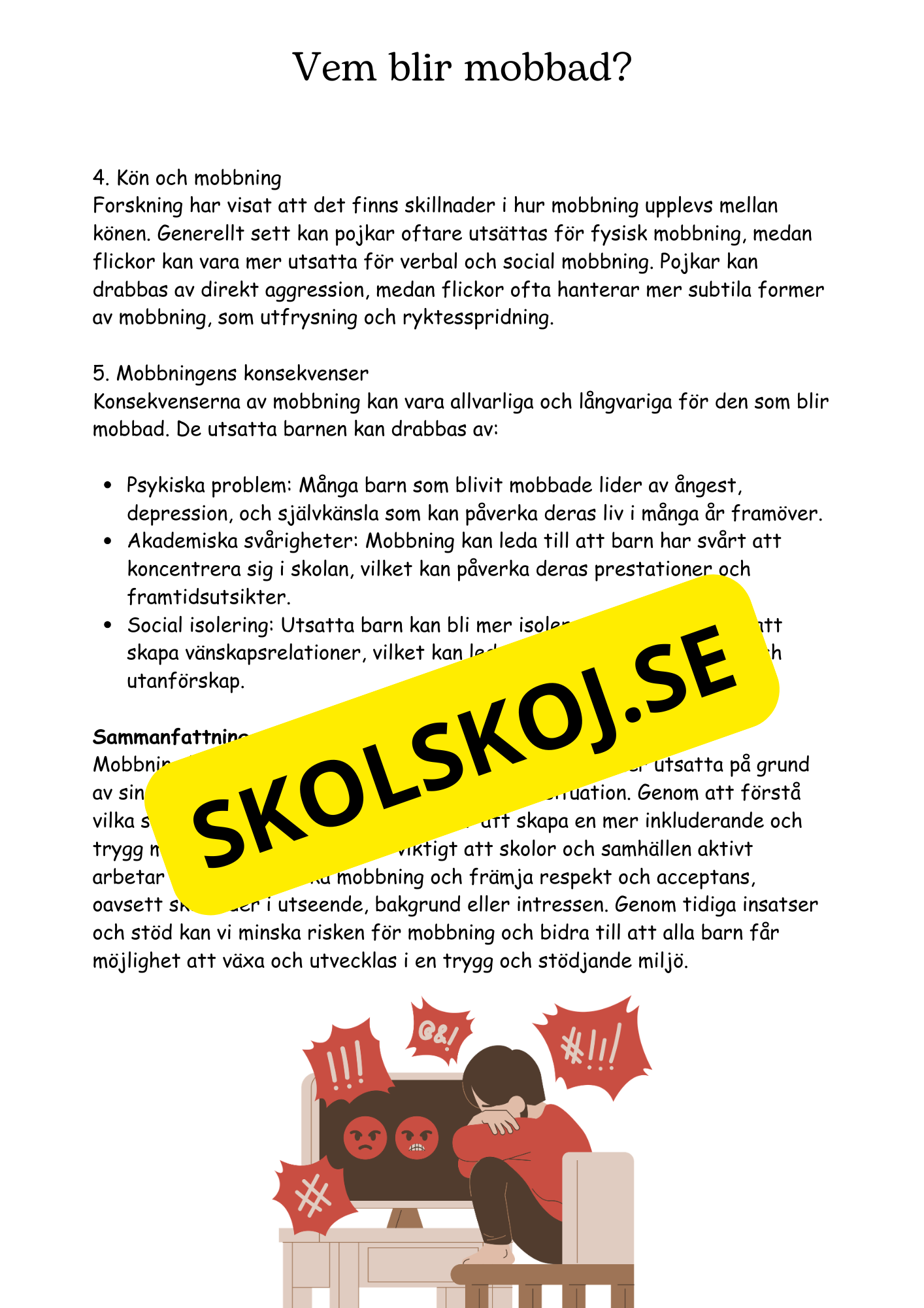 Att förstå och motverka mobbning (43 sidor)
