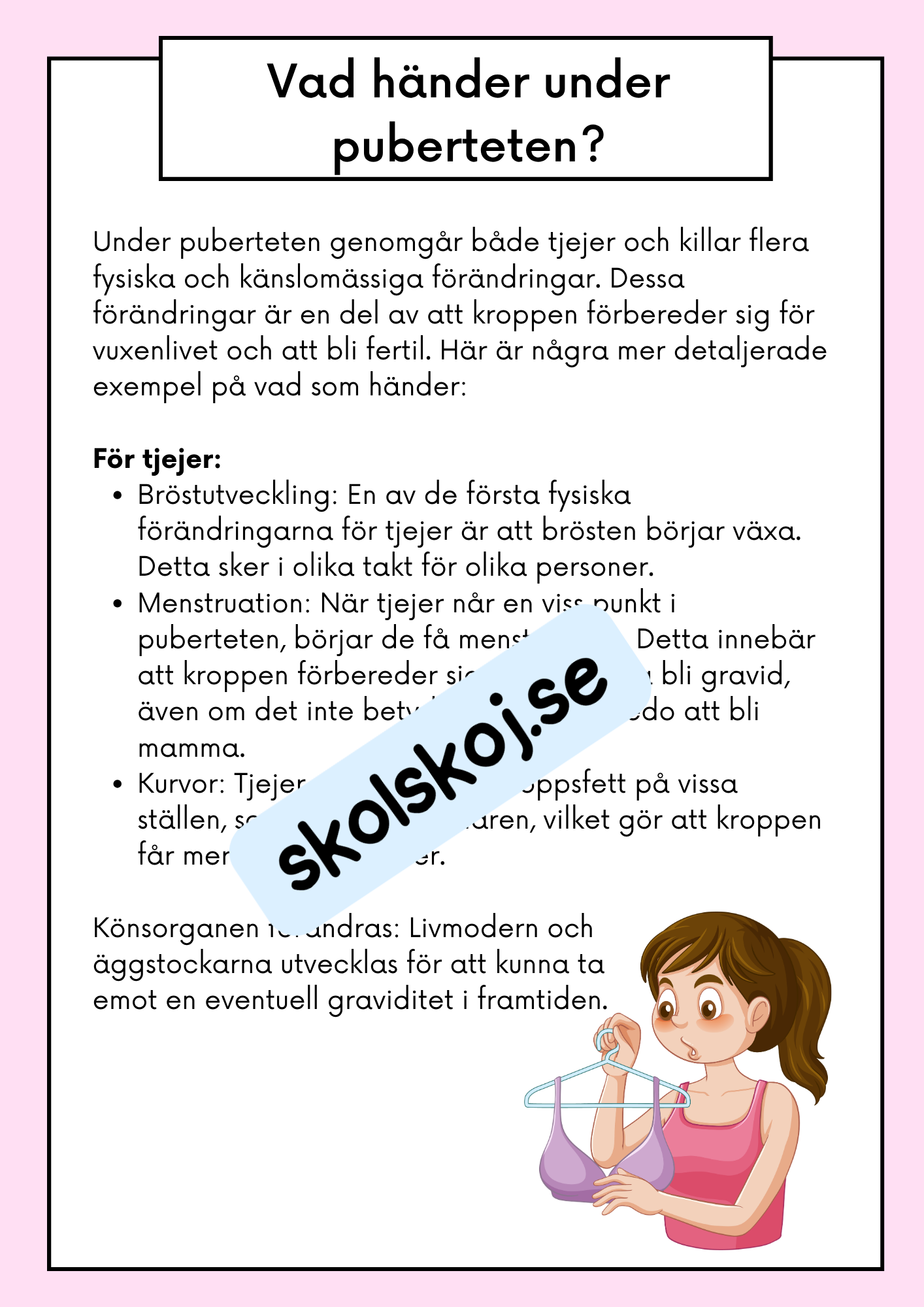 Att förstå puberteten - Relationer och identitet - Årskurs 7 - 9