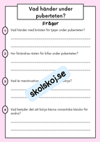 Att förstå puberteten - Relationer och identitet - Årskurs 7 - 9
